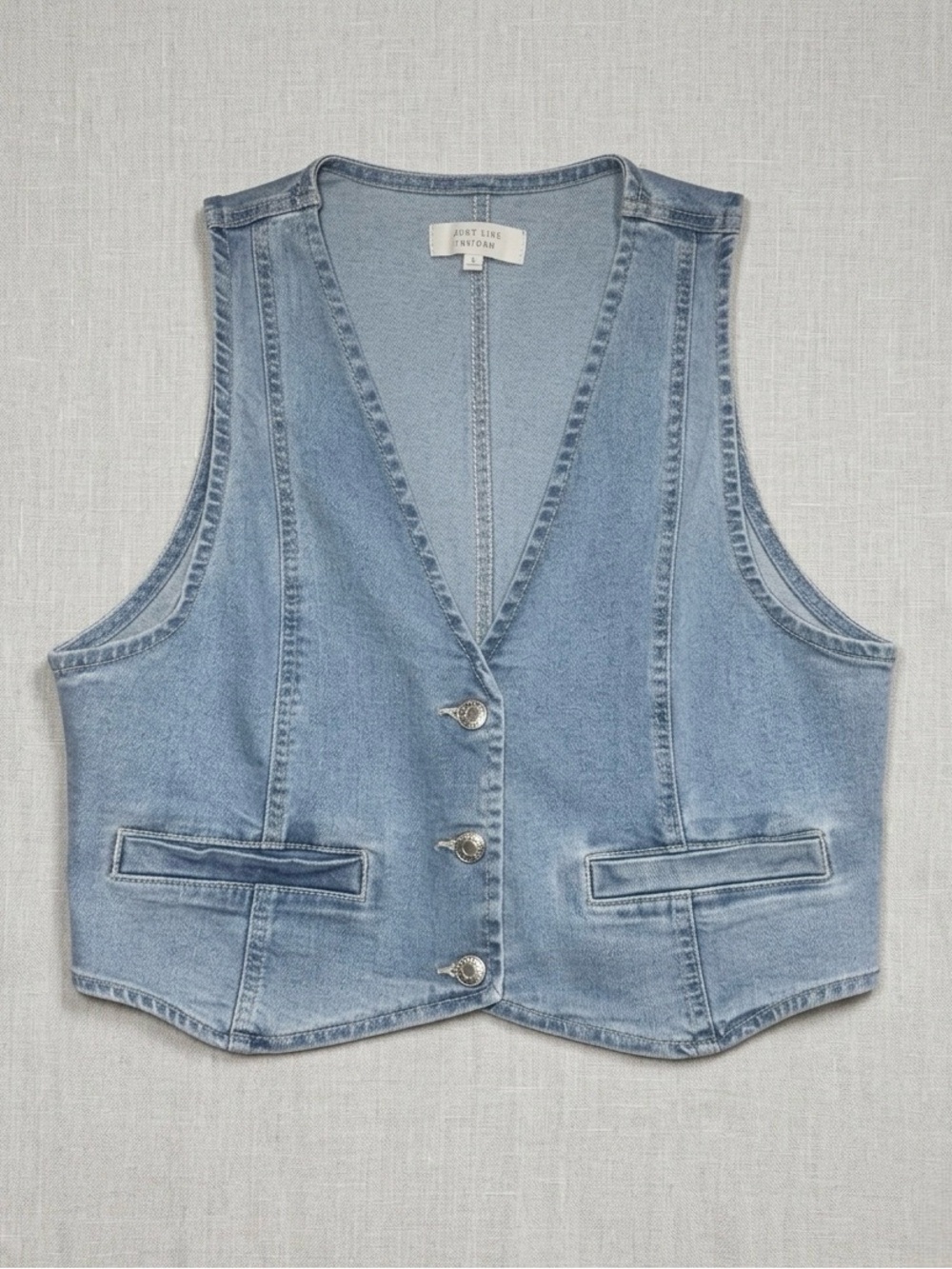 ⭐️2/50$ Love Tree Light Blue Denim Vest